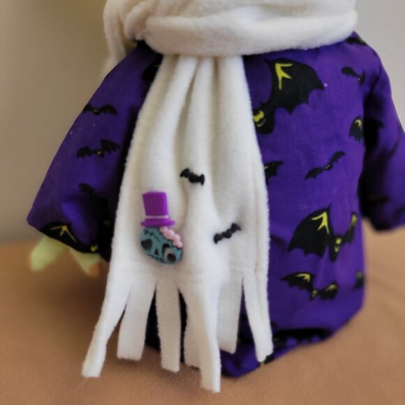 Spooky Bats 2pc Halloween Outfit/scarf set for 11" Mattel Child Grogu Yoda dolls - Picture 5 of 8